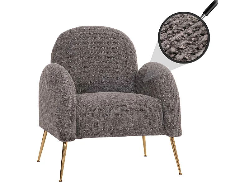 Fotel wypoczynkowy MCW-N69,  ciemnoszary