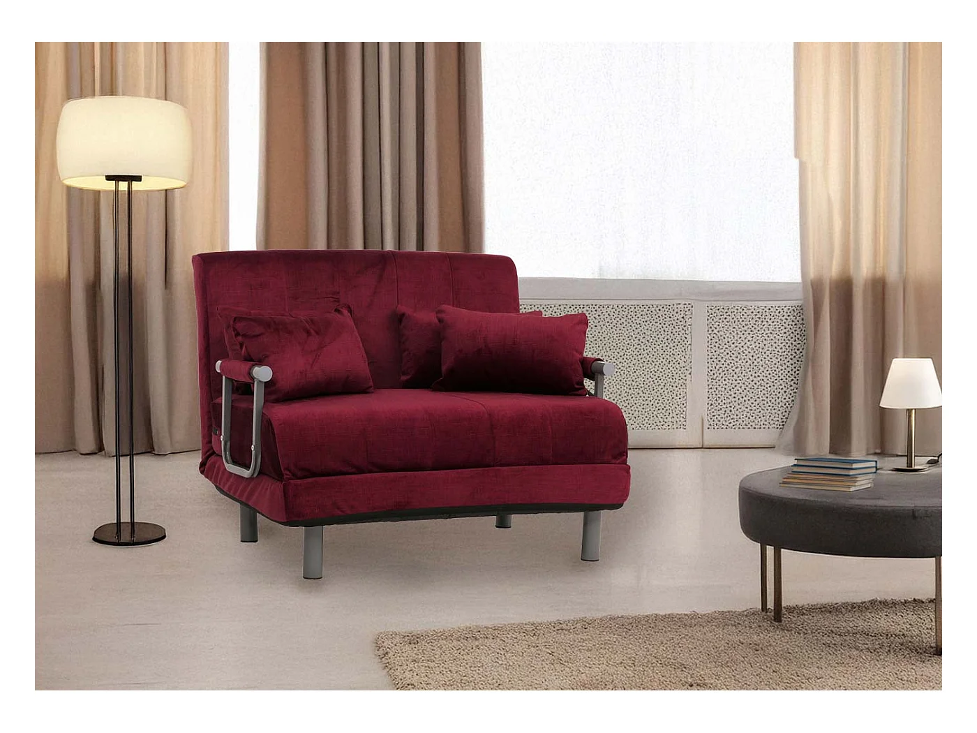 Schlafsessel MCW-K29, Bordeaux