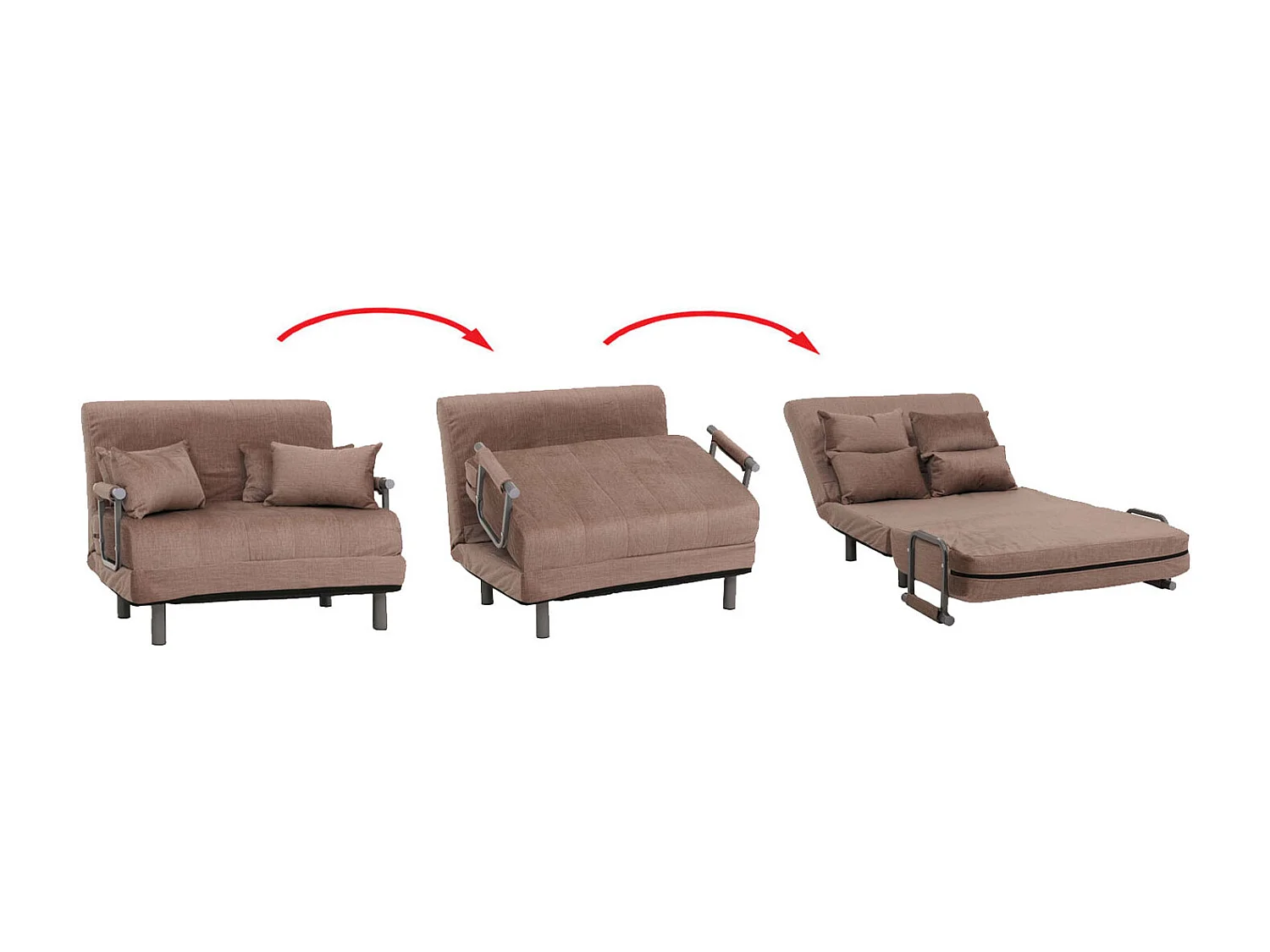 Fotel z funkcją spania MCW-K29,  brązowy