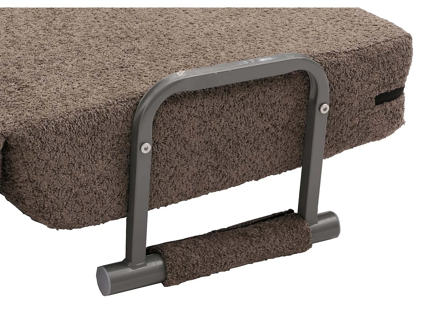 Poltrona letto MCW-K29, pieghevole Divano letto, superficie riposo 190x100cm, tessuto bouclé (500g/m²) ~ marrone chiaro