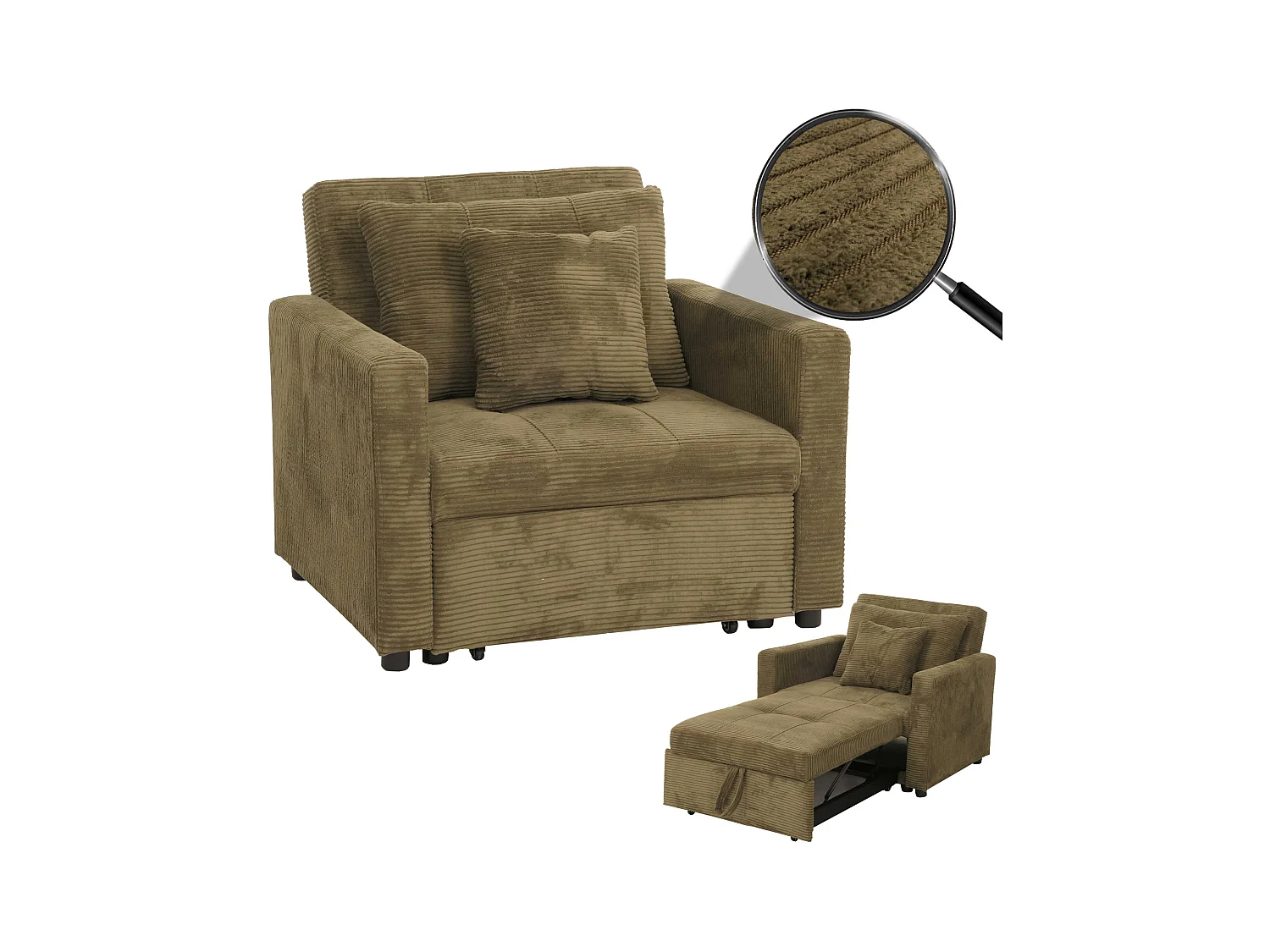 Slaapstoel MCW-L90,  groen