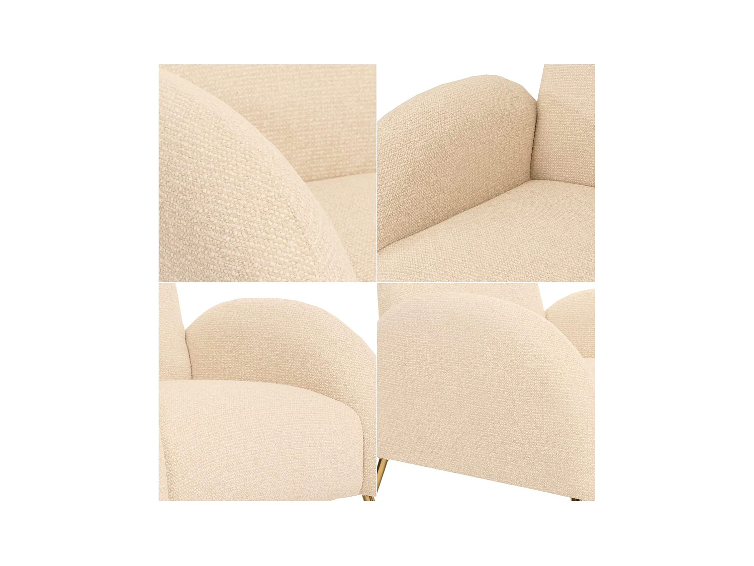 Lounge-Sessel MCW-N69, Creme-weiß