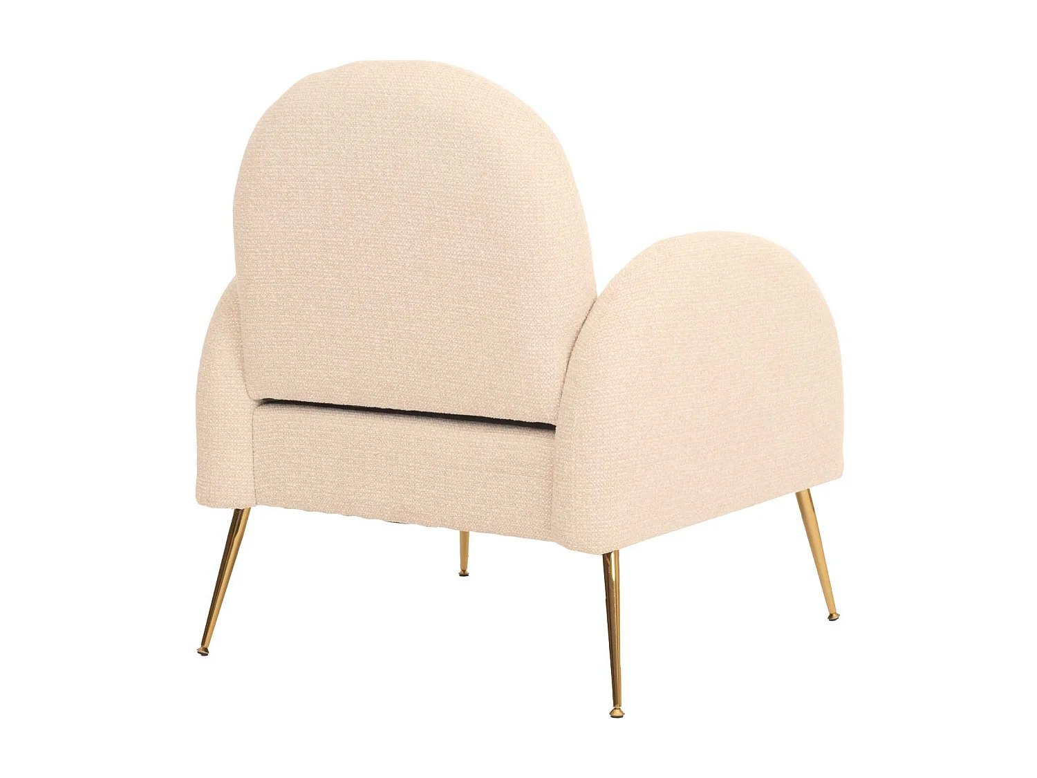 Fotel wypoczynkowy MCW-N69,  kremowo-biały