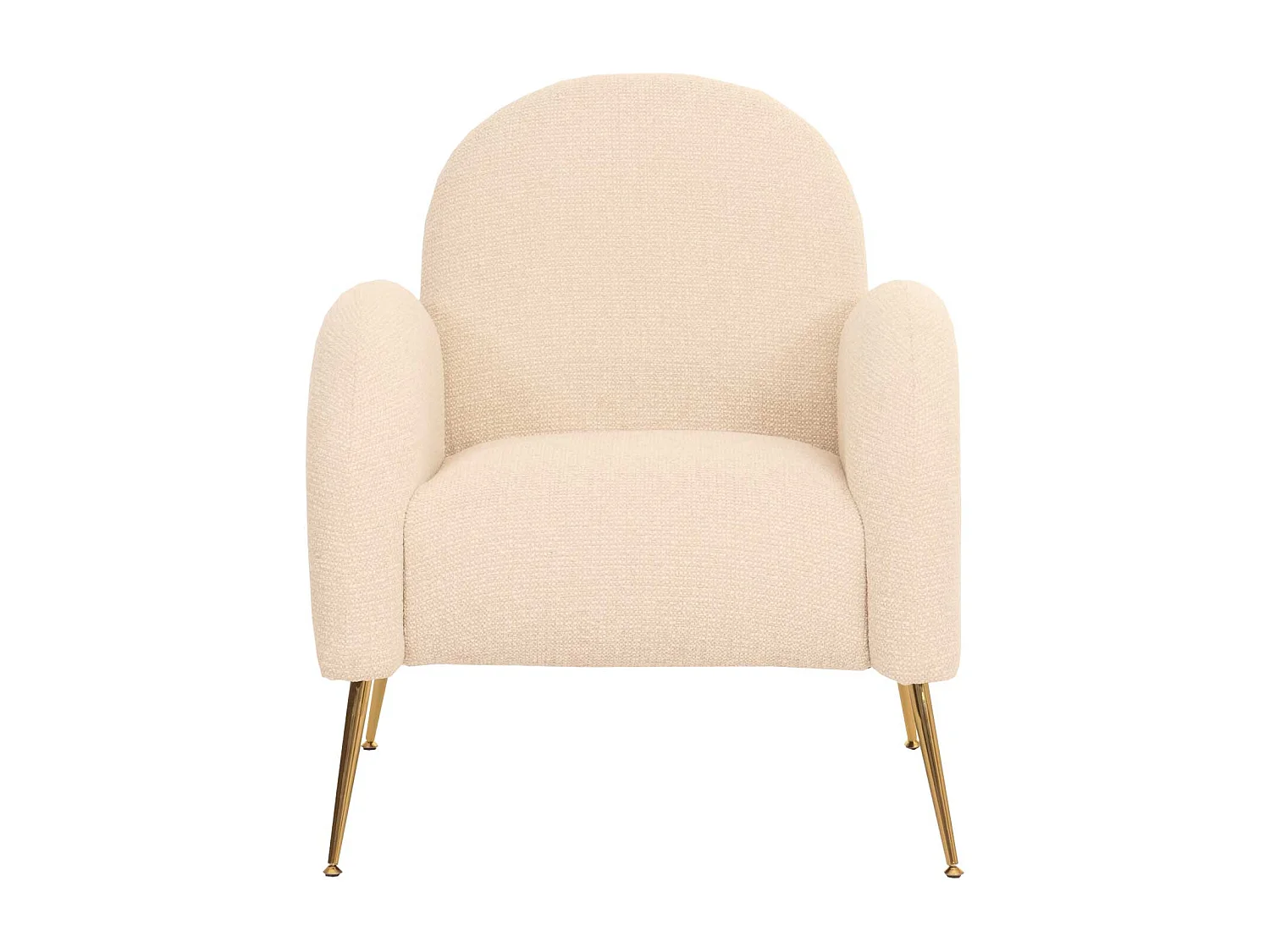 Fotel wypoczynkowy MCW-N69,  kremowo-biały