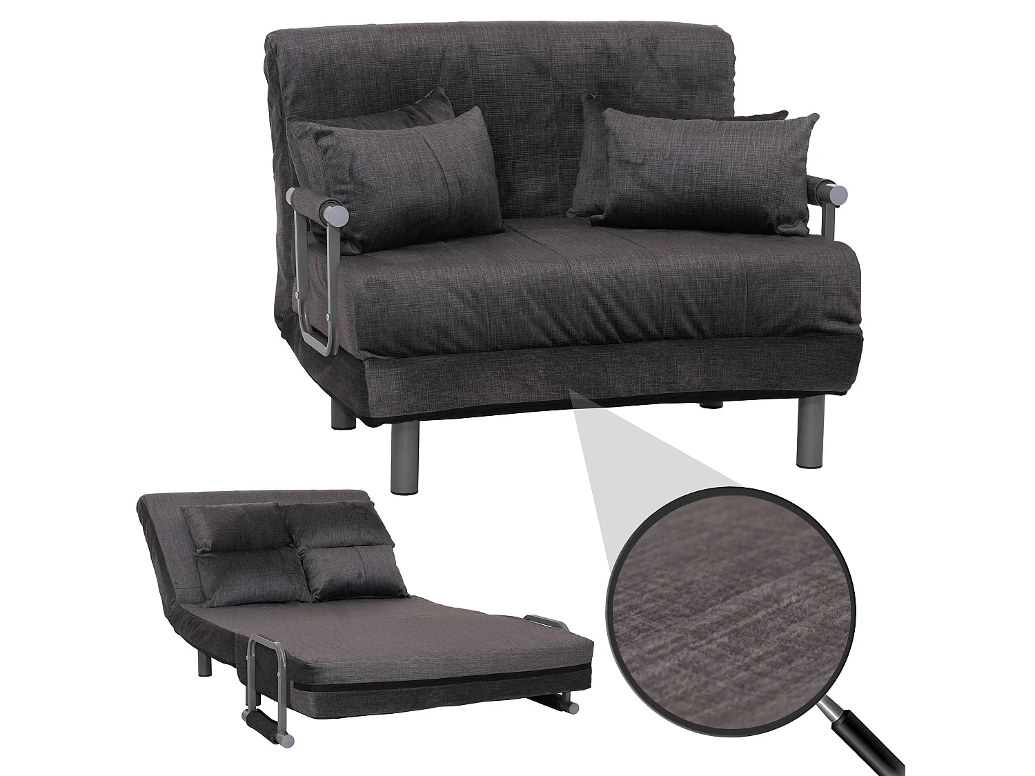 Schlafsessel MCW-K29, Dunkelgrau