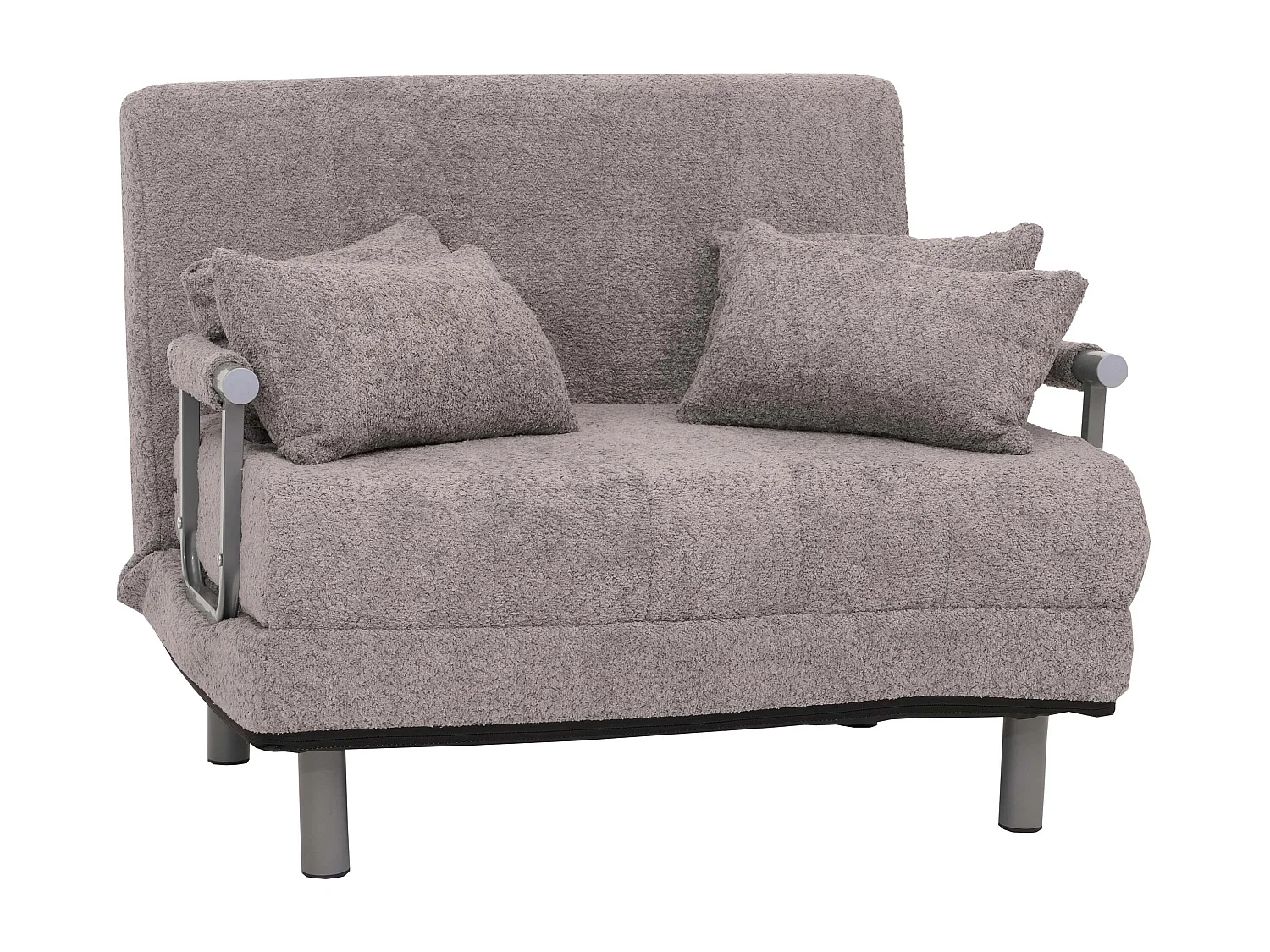 Poltrona letto MCW-K29, pieghevole Divano letto, superficie riposo 190x100cm, tessuto bouclé (500g/m²) ~ grigio scuro