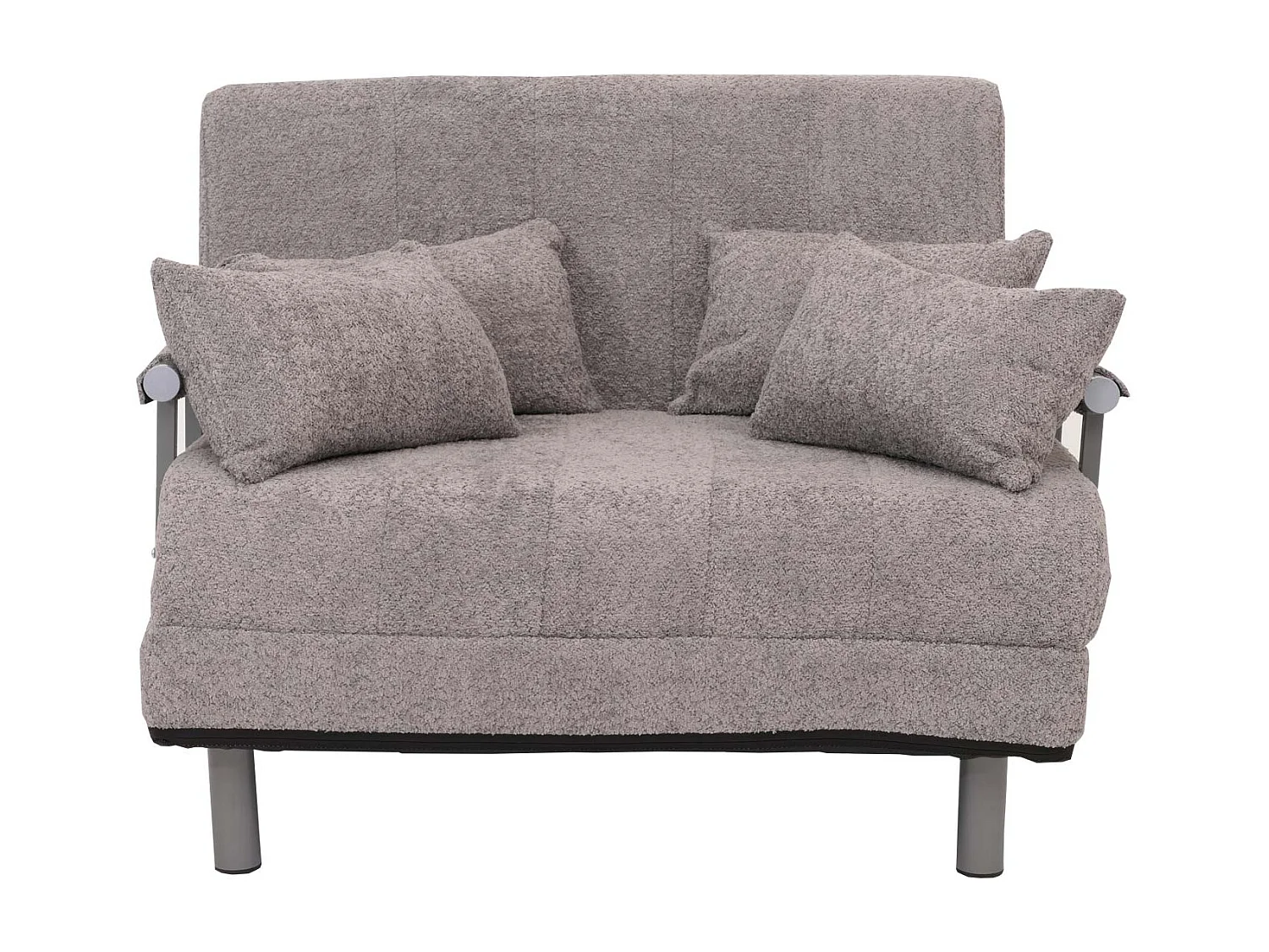 Poltrona letto MCW-K29, pieghevole Divano letto, superficie riposo 190x100cm, tessuto bouclé (500g/m²) ~ grigio scuro