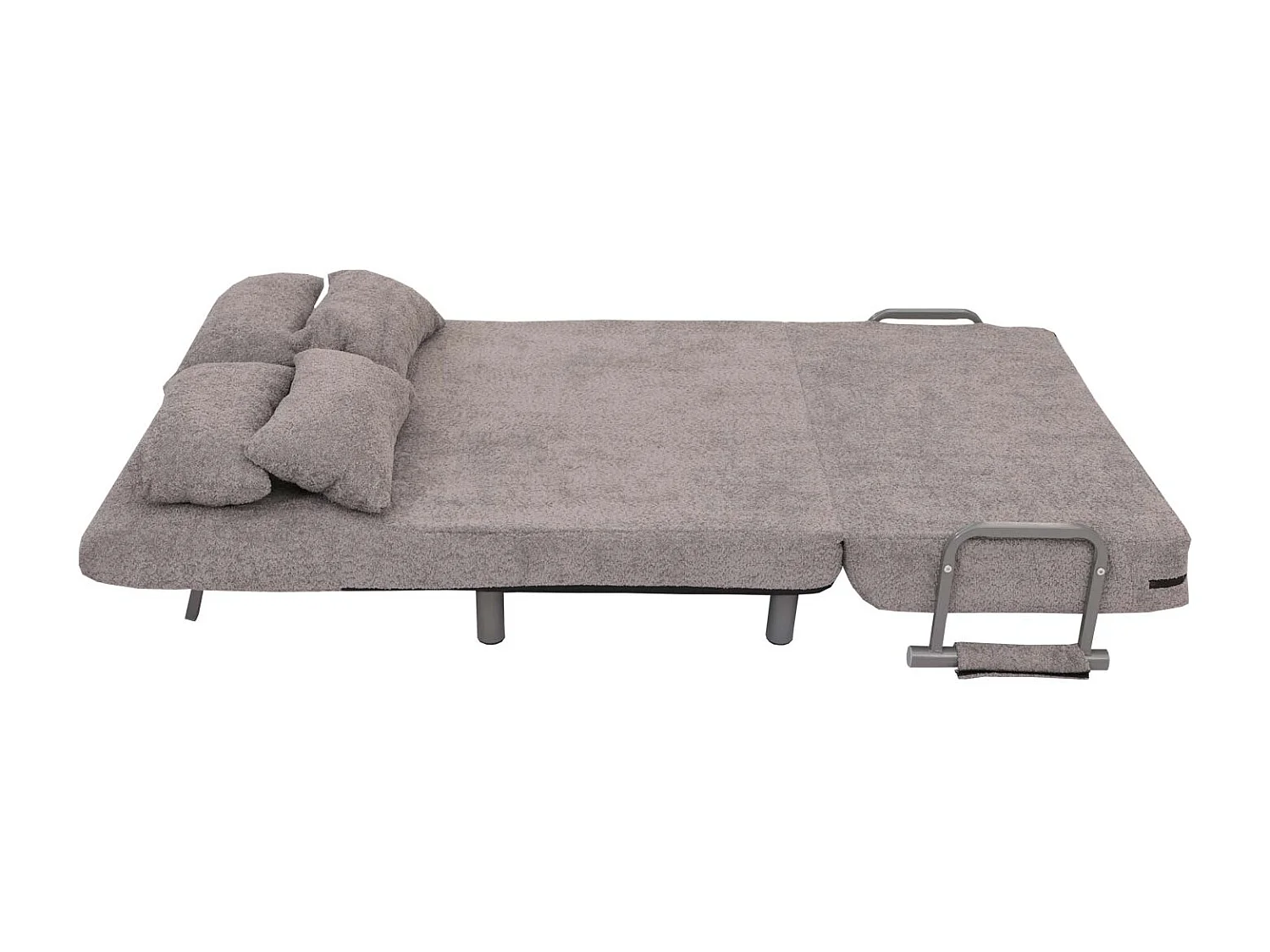 Poltrona letto MCW-K29, pieghevole Divano letto, superficie riposo 190x100cm, tessuto bouclé (500g/m²) ~ grigio scuro