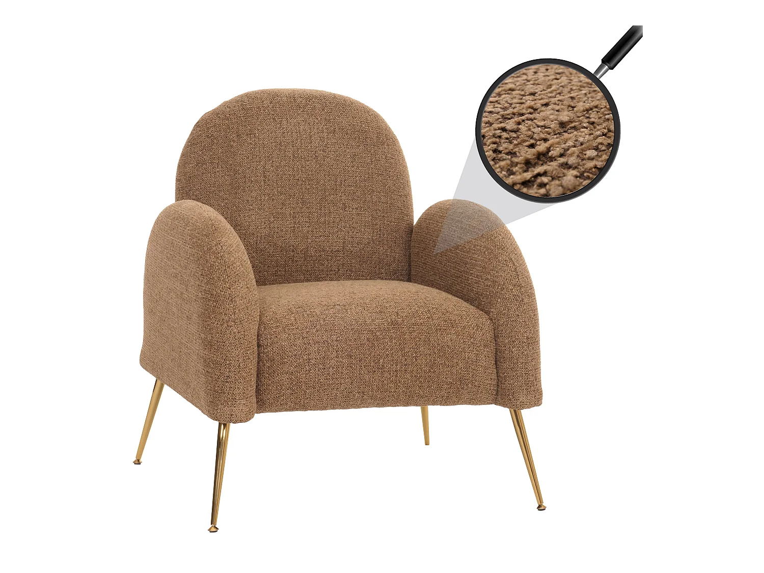 Fotel wypoczynkowy MCW-N69,  kawa