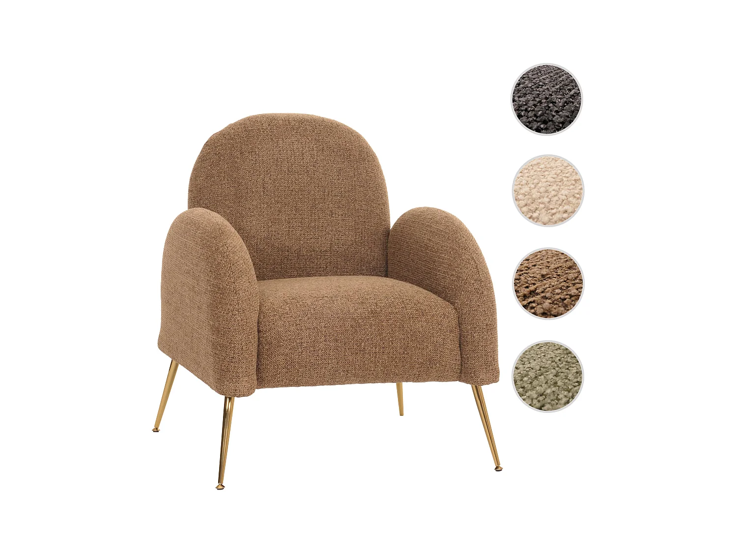 Fotel wypoczynkowy MCW-N69,  kawa