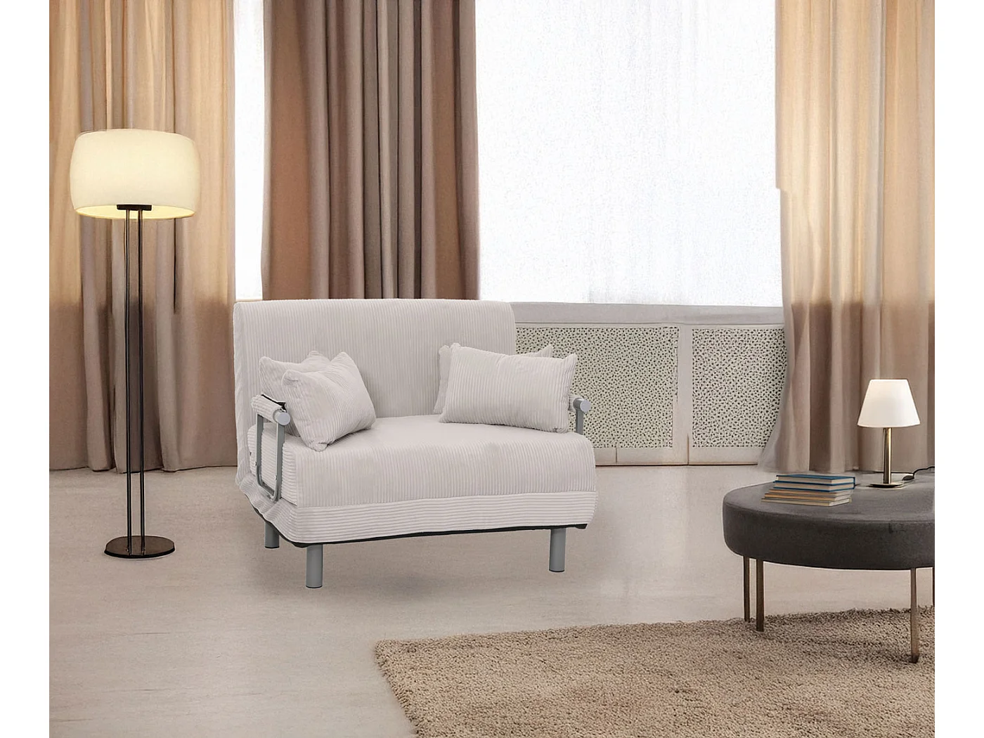 Schlafsessel MCW-K29, Hellgrau