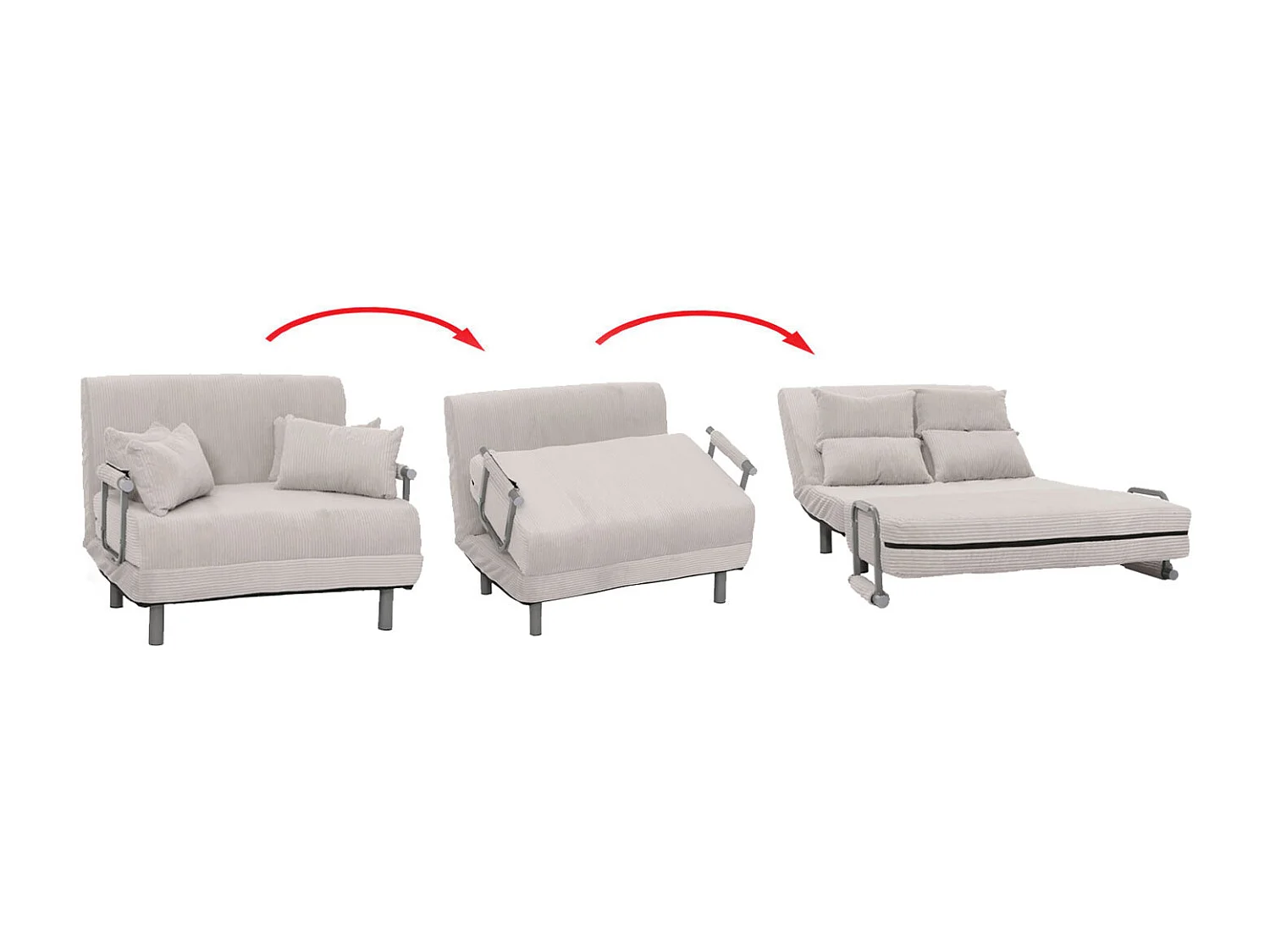 Schlafsessel MCW-K29, Hellgrau