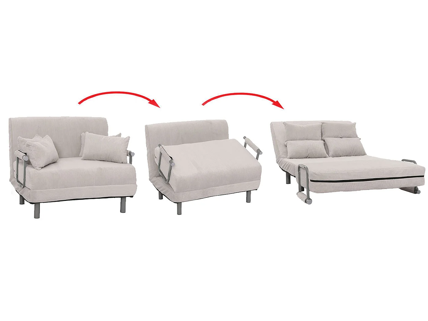 Schlafsessel MCW-K29, Hellgrau