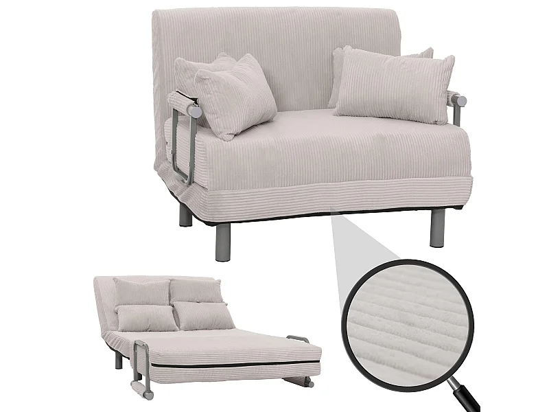 Schlafsessel MCW-K29, Hellgrau