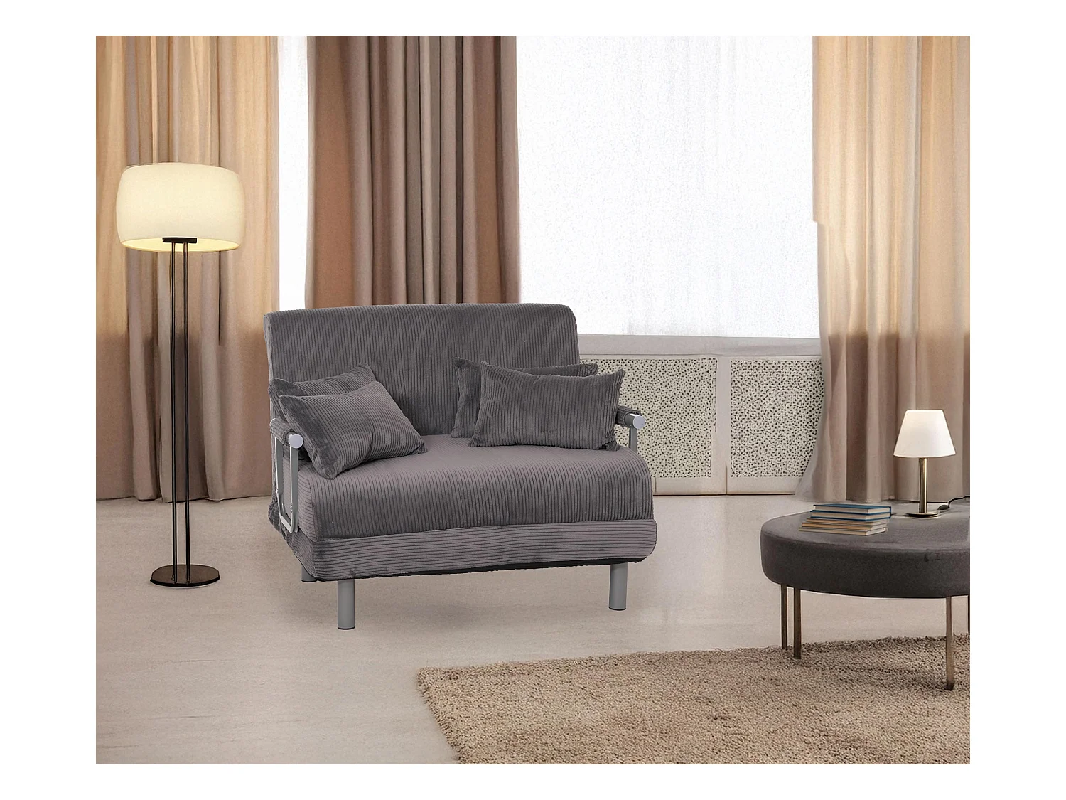 Schlafsessel MCW-K29, Dunkelgrau