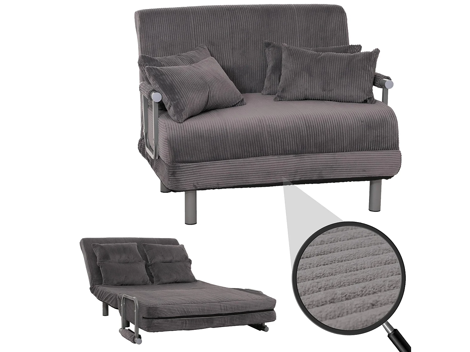 Schlafsessel MCW-K29, Dunkelgrau