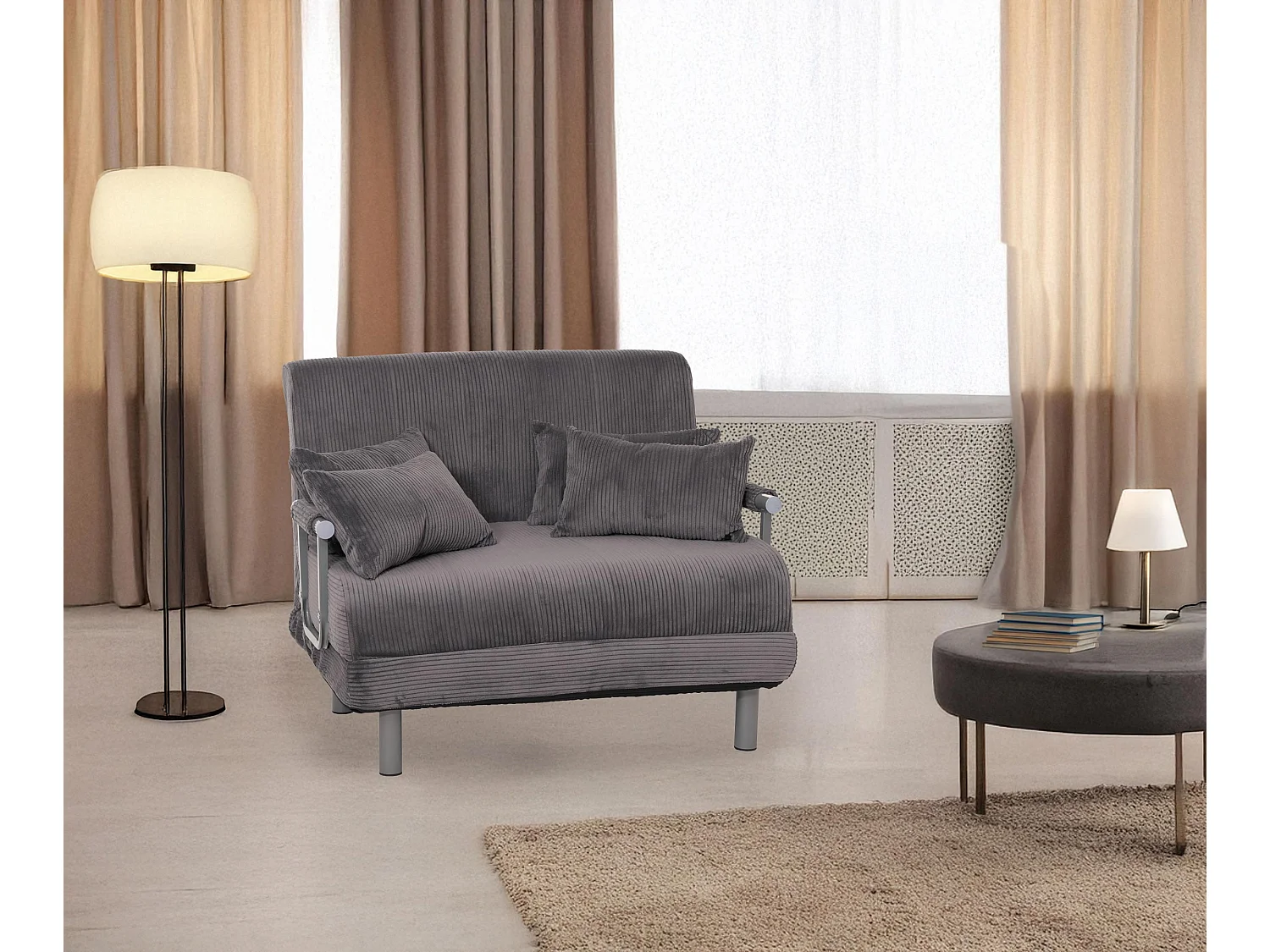 Schlafsessel MCW-K29, Dunkelgrau