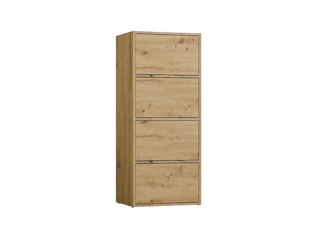 ALMA - Commode haute de rangement 4 portes avec ouverture tip-on - Artisan