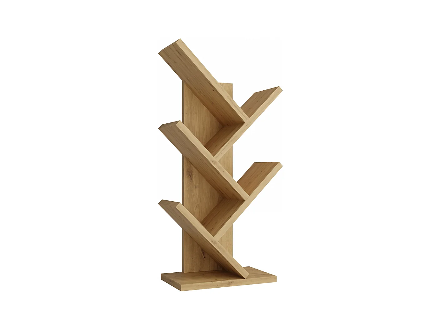 VIVIE - 4 étagères inclinées - 61x26.5x15.5 cm - Rangement livres