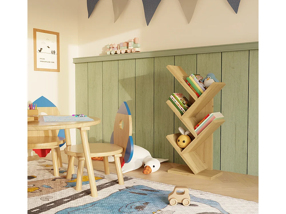 VIVIE - 4 mensole inclinate - 61x26,5x15,5 cm - Contenitore per libri