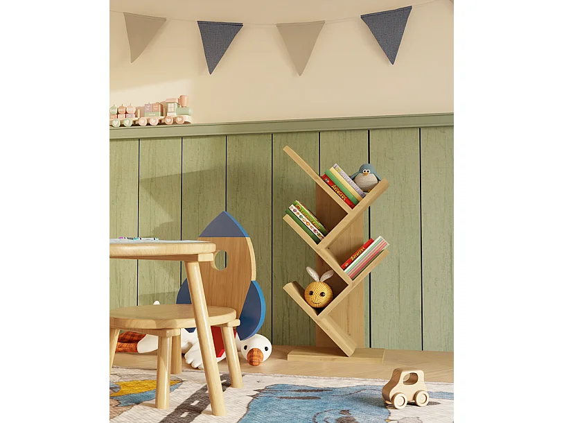 VIVIE - 4 mensole inclinate - 61x26,5x15,5 cm - Contenitore per libri