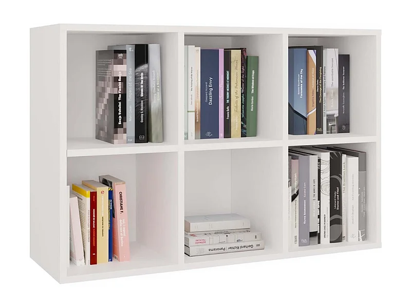 Regał Malax MINI 2X3 | Biały | 90x30x60cm | Regał Komorowy