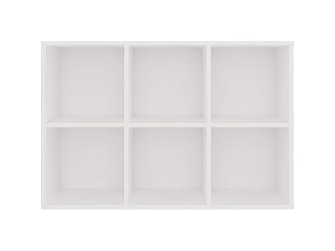 MALAX - Étagère à compartiments blanche pour salon ou chambre d’enfant 90x60x30 cm