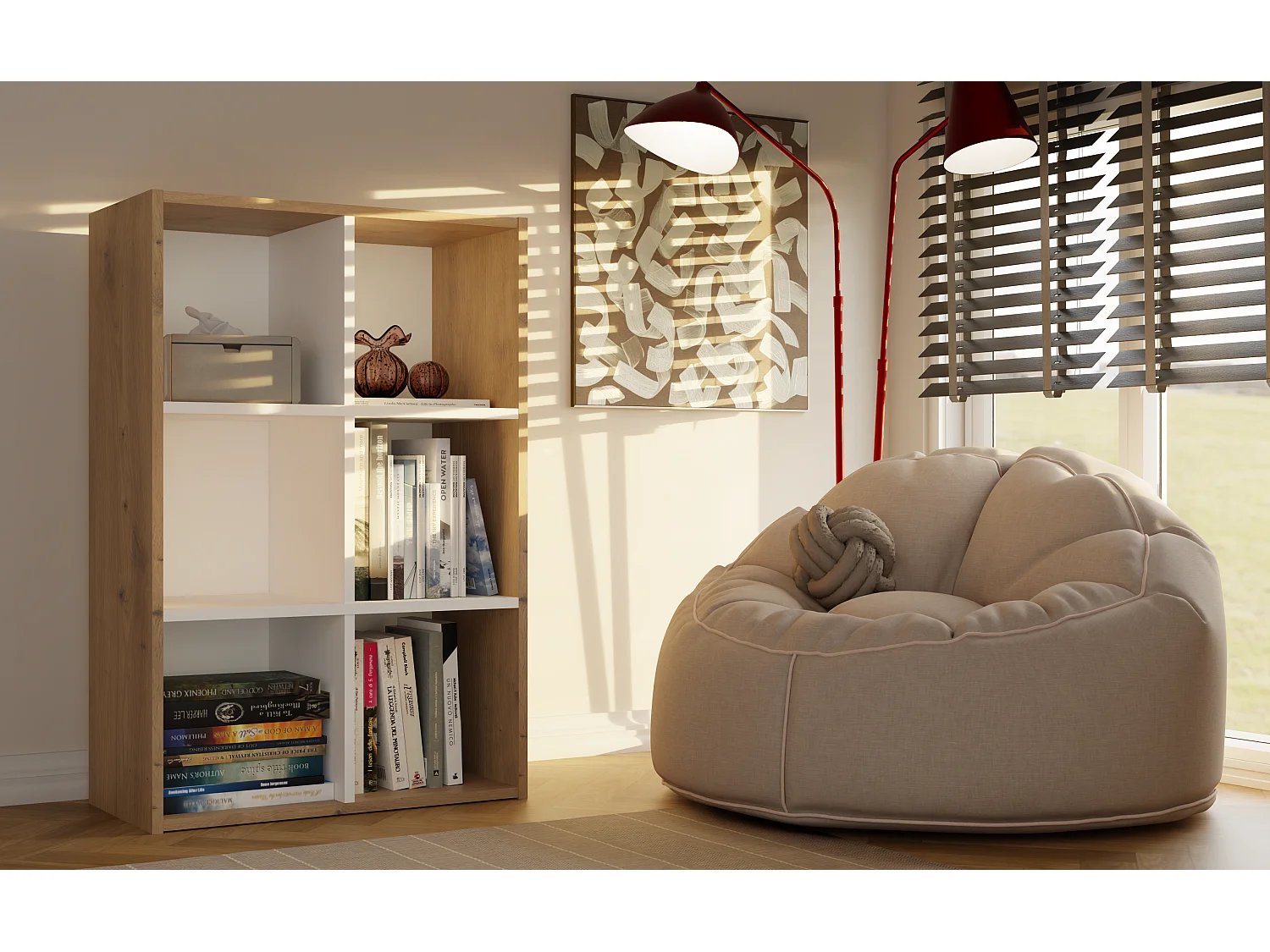 Regał Malax MINI 2X3 | Biały | 90x30x60cm | Regał Komorowy