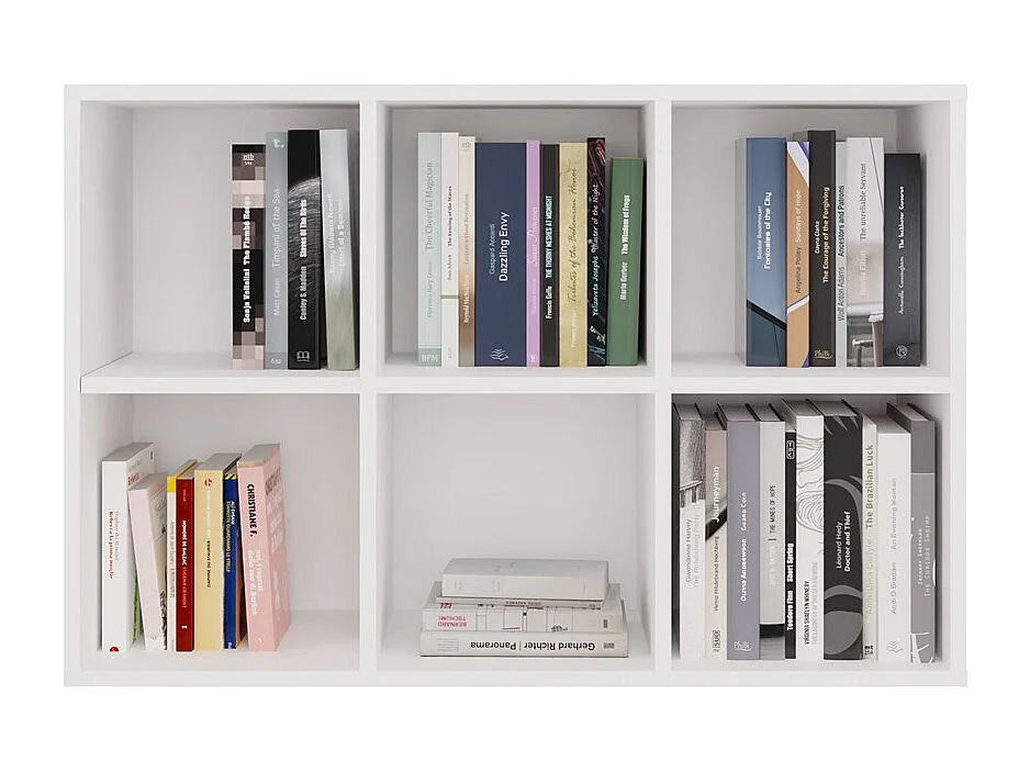 Regał Malax MINI 2X3 | Biały | 90x30x60cm | Regał Komorowy