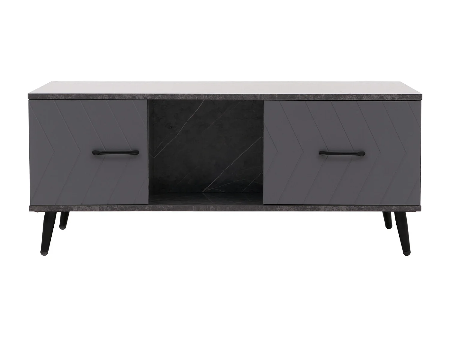 Stolik kawowy MCW-N89,  marmurowy wygląd szary