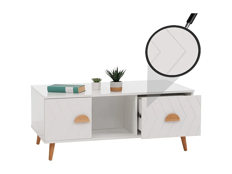 Couchtisch MCW-N89, Weiß