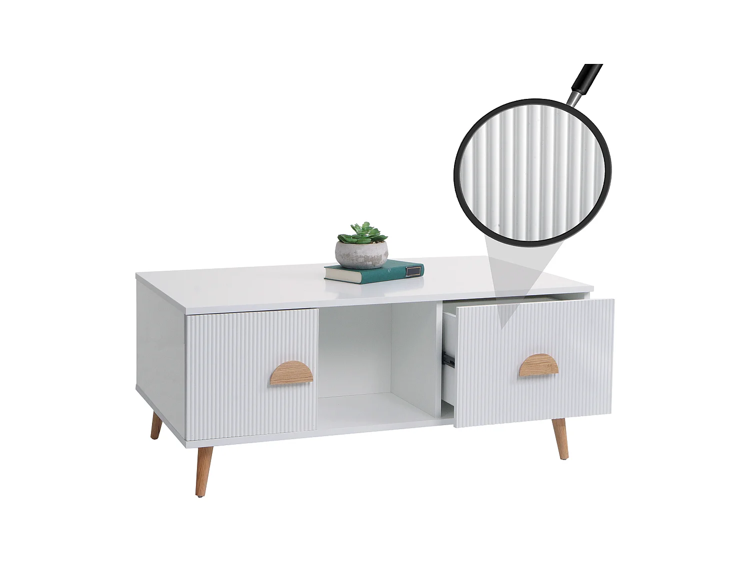 Couchtisch MCW-N89, Weiß