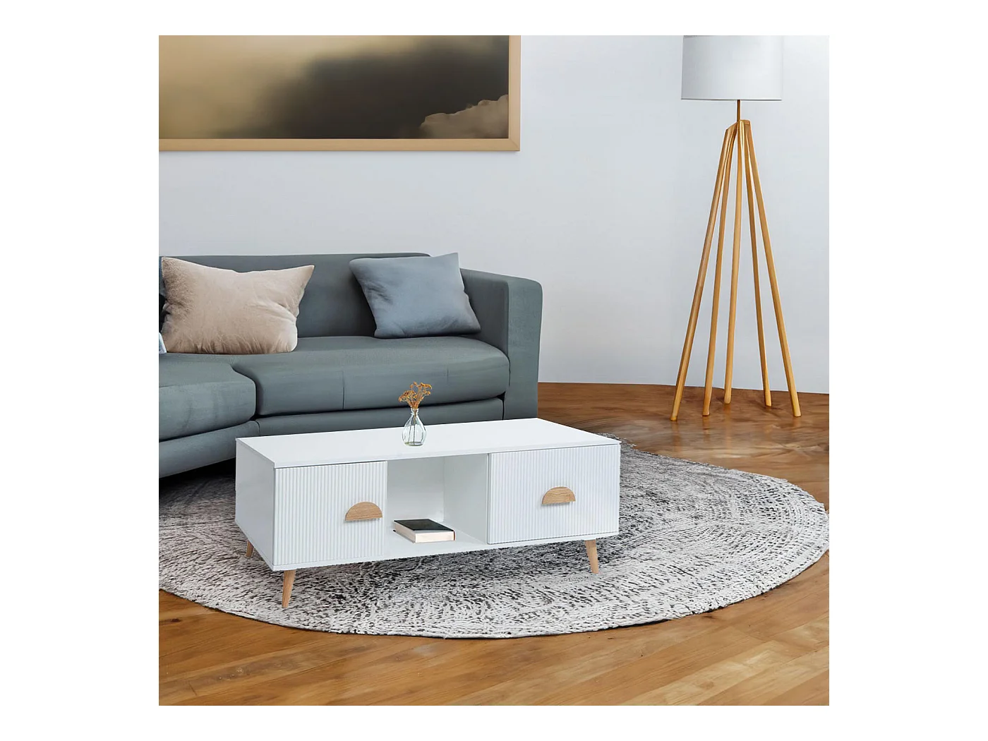 Couchtisch MCW-N89, Weiß