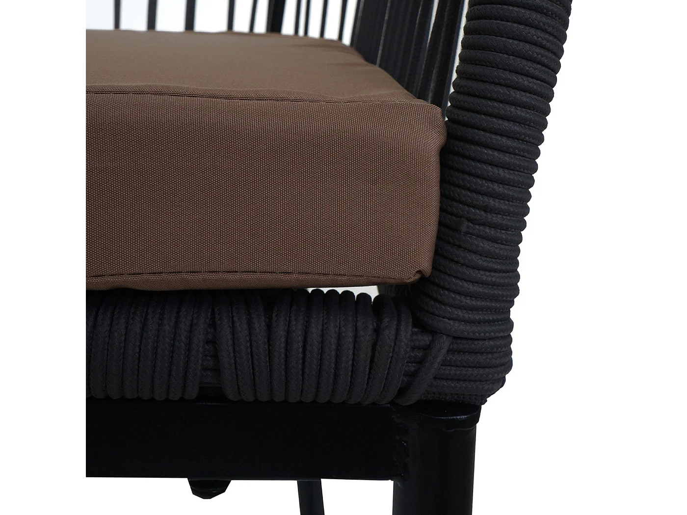 Tabouret de bar MCW-O22 (lot de 2),  anthracite, coussin taupe