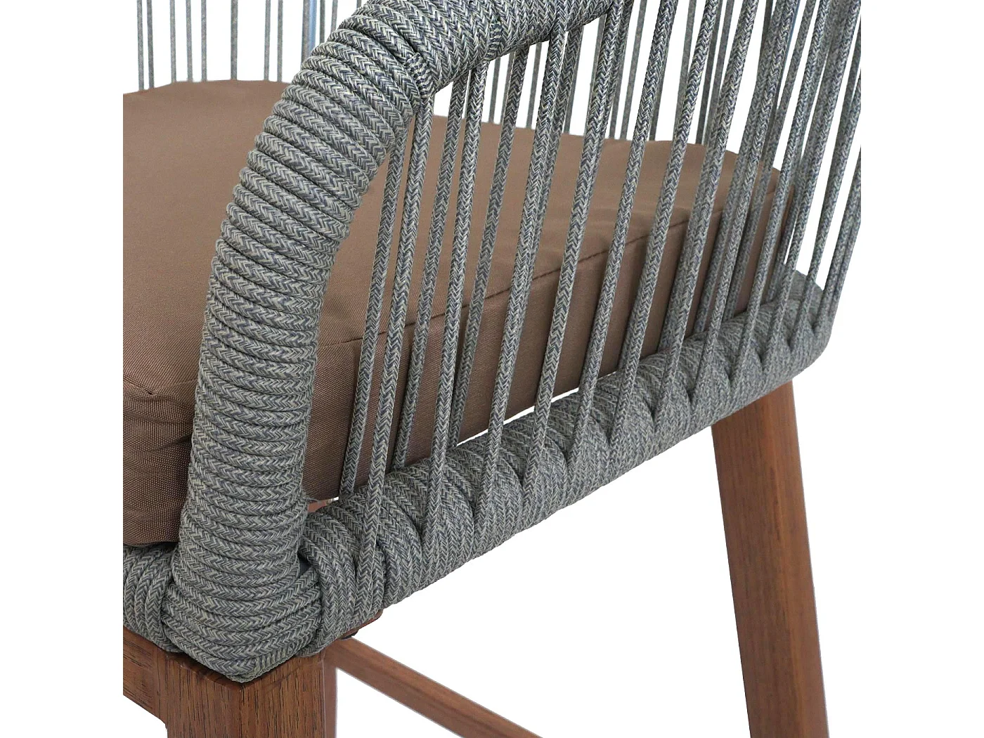 Barhocker MCW-O22 (2er-Set), Hellgrau, Kissen taupe