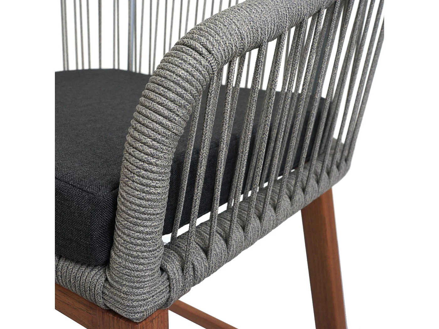 Barhocker MCW-O22 (2er-Set), Hellgrau, Kissen dunkelgrau