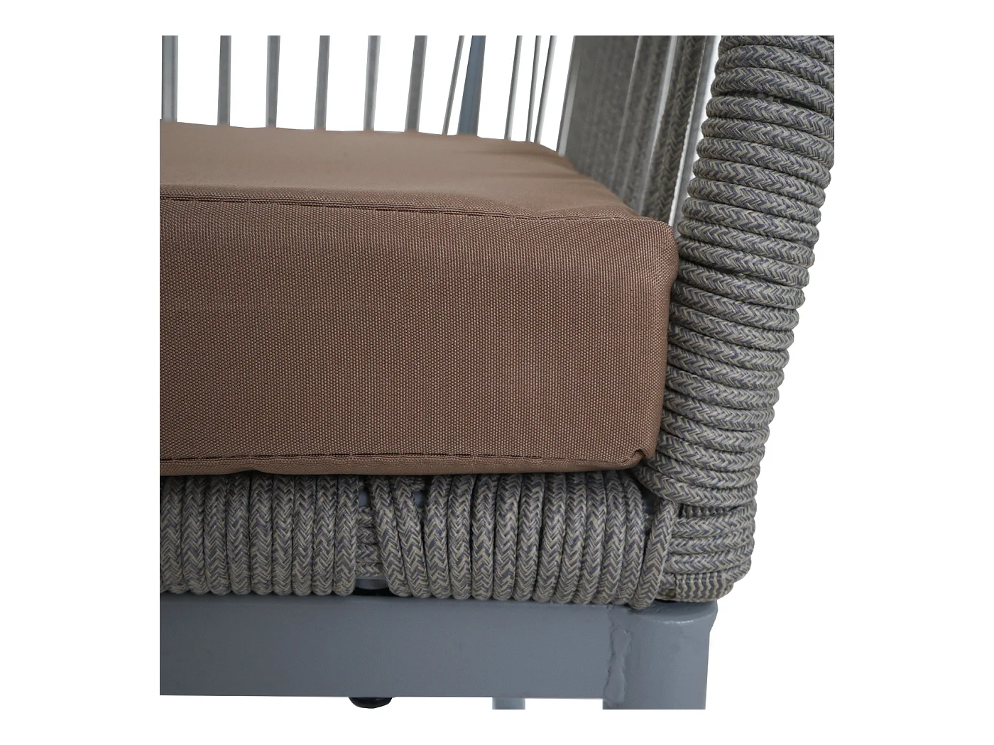 Tabouret de bar MCW-O22 (lot de 2),  gris clair, coussin taupe