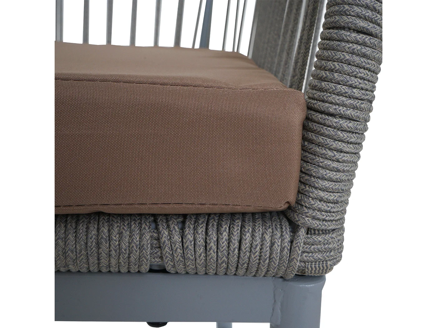 Tabouret de bar MCW-O22 (lot de 2),  gris clair, coussin taupe