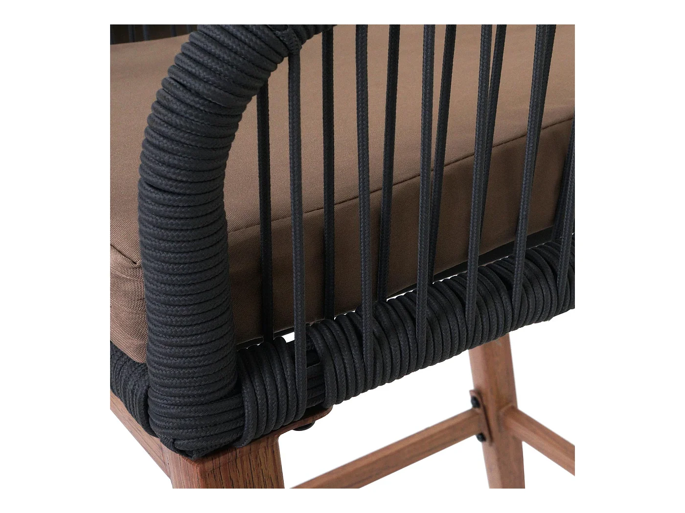 Barhocker MCW-O22 (2er-Set), Anthrazit, Kissen taupe