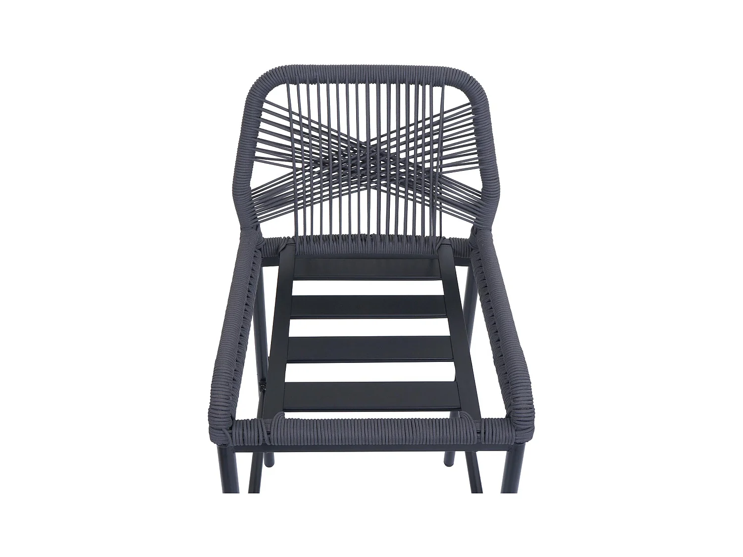 Barhocker MCW-O21 (2er-Set), Anthrazit, Kissen hellgrau