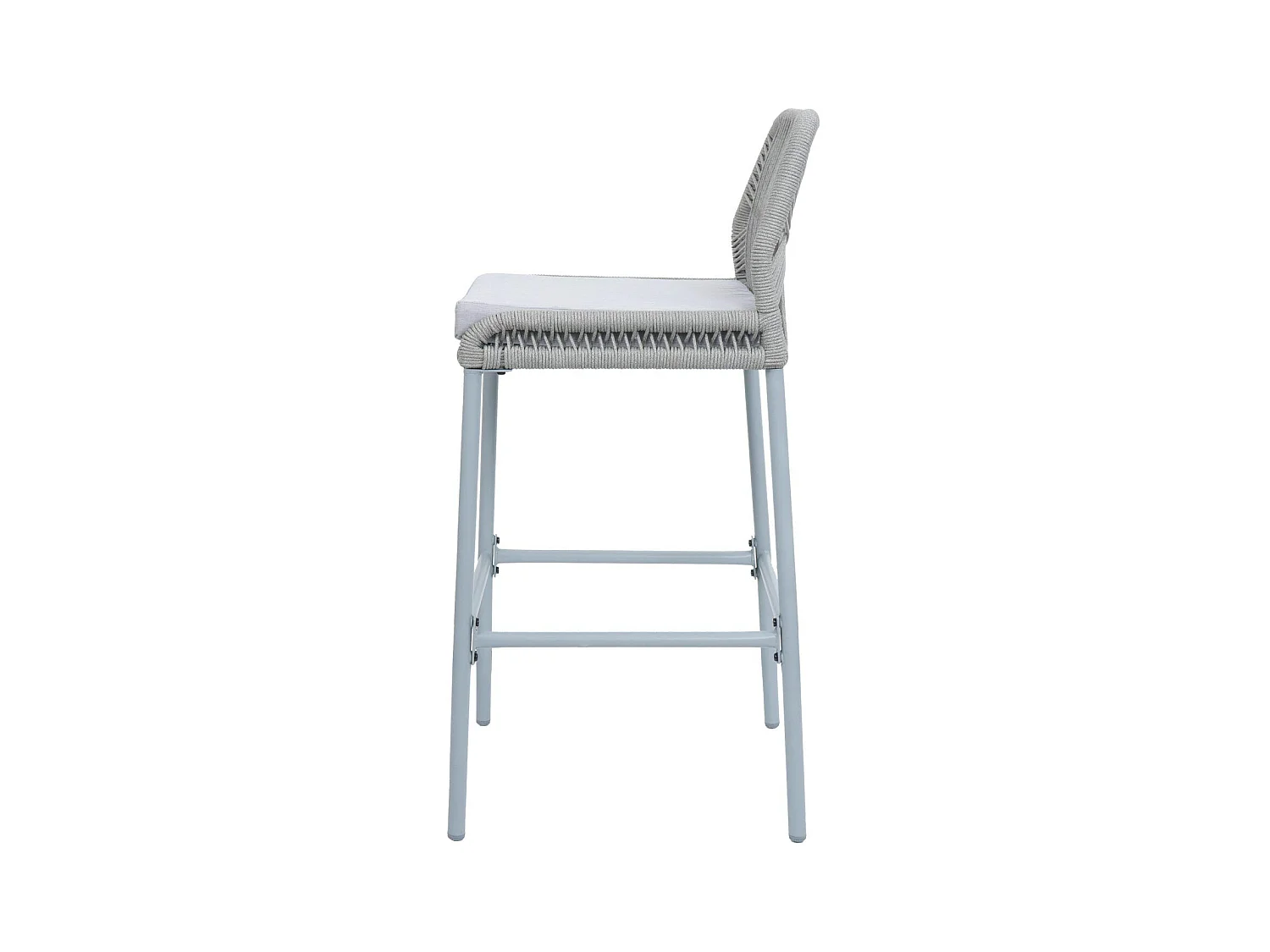 Tabouret de bar MCW-O21 (lot de 2),  gris clair, coussin gris clair