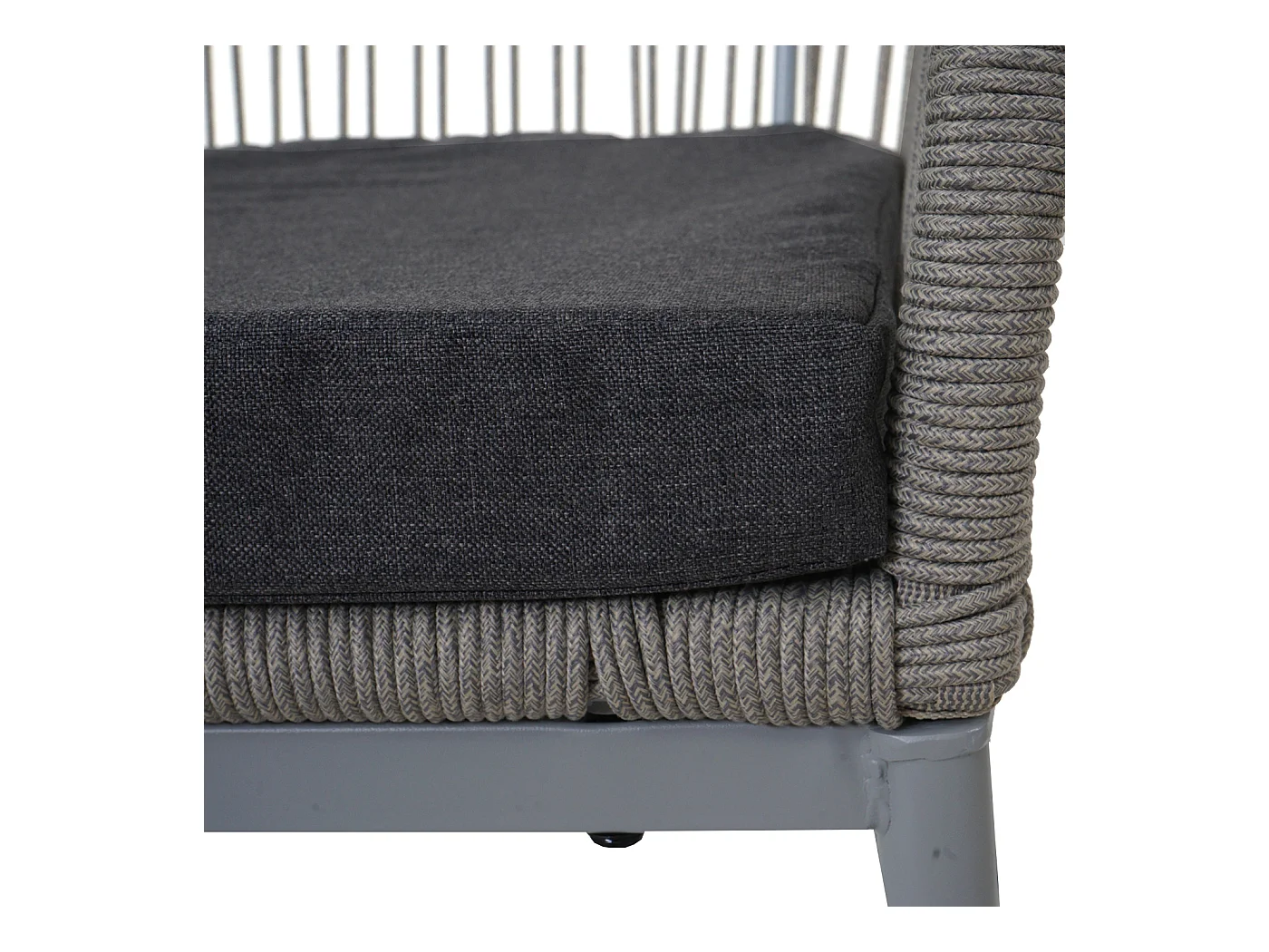 Barhocker MCW-O22 (2er-Set), Hellgrau, Kissen dunkelgrau