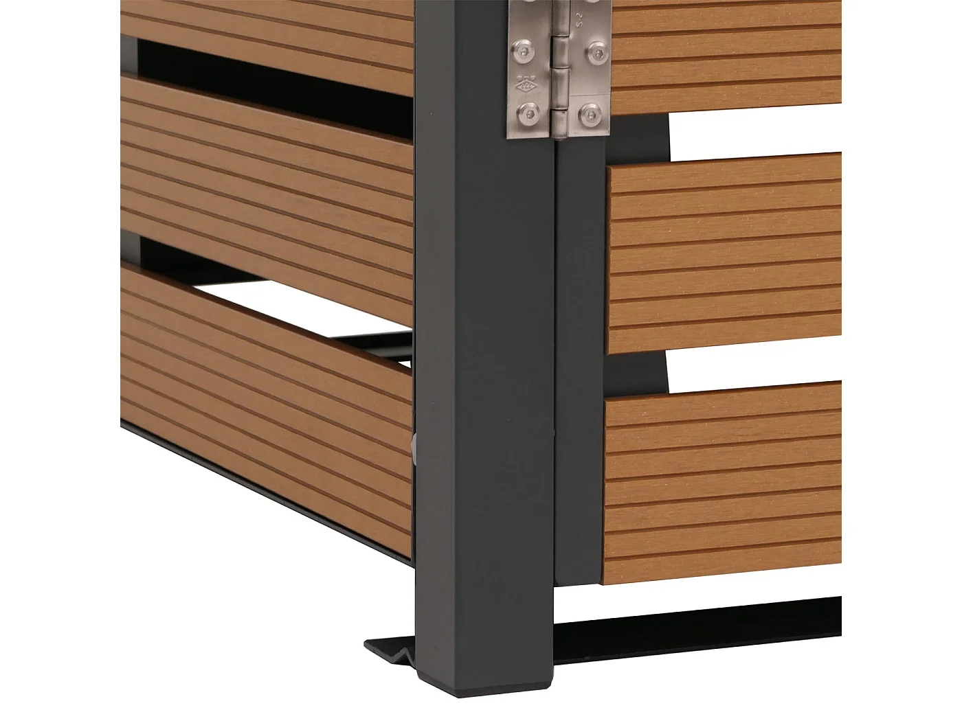 MCW-K14 bin enclosure for two bins,  teak-effect