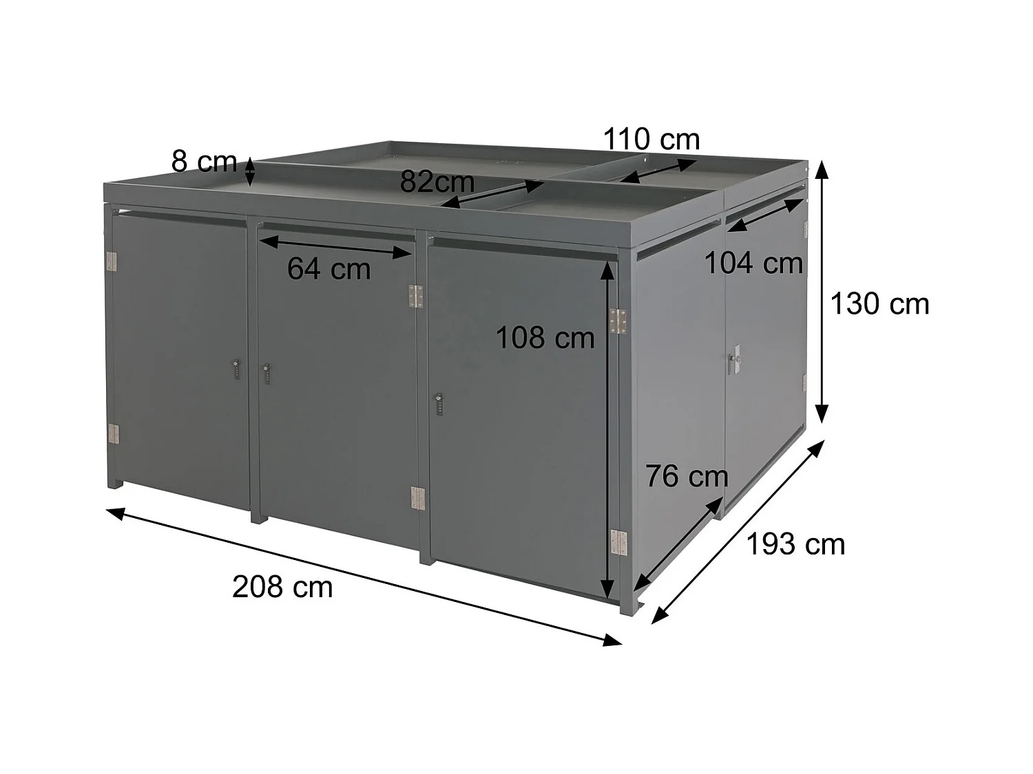 Afvalbakbekleding/fietsenstalling MCW-N79