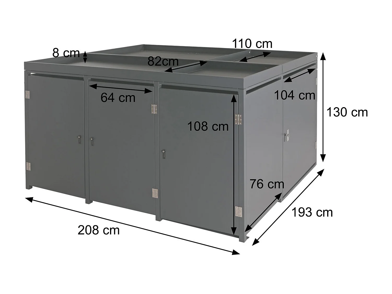 Osłona na pojemnik na śmieci/garaż na rowery MCW-N79