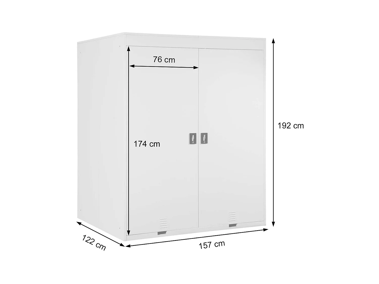 2er-Fahrradgarage MCW-H66, Hellgrau