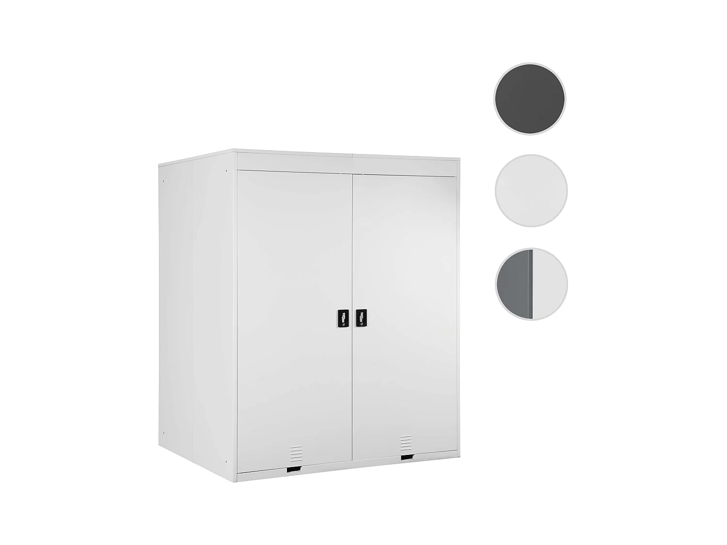 2er-Fahrradgarage MCW-H66, Hellgrau