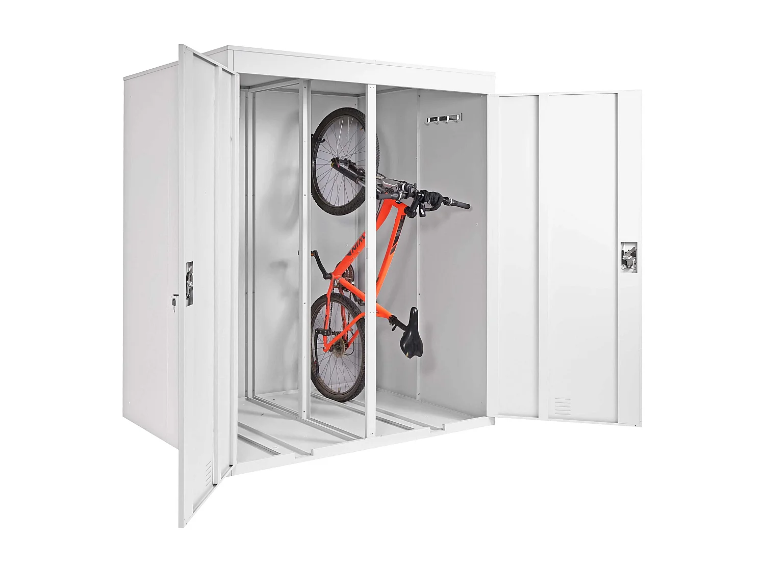 Fietsenstalling voor 2 fietsen MCW-H66,  lichtgrijs