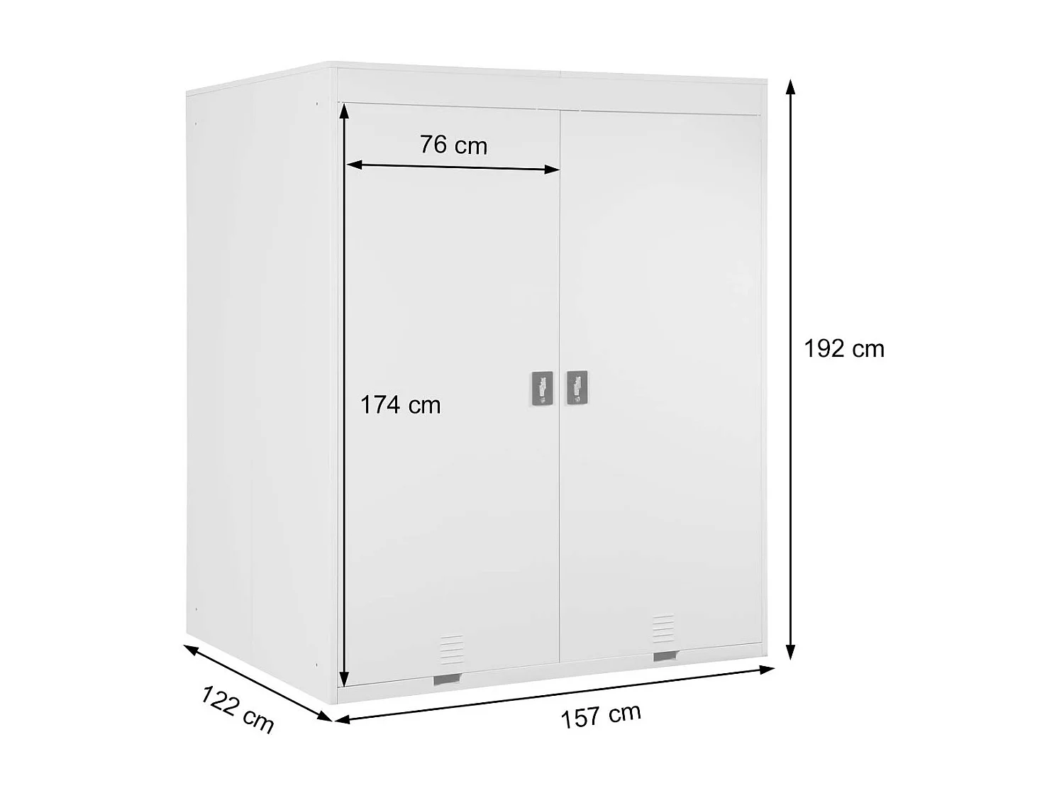 Fietsenstalling voor 2 fietsen MCW-H66,  lichtgrijs