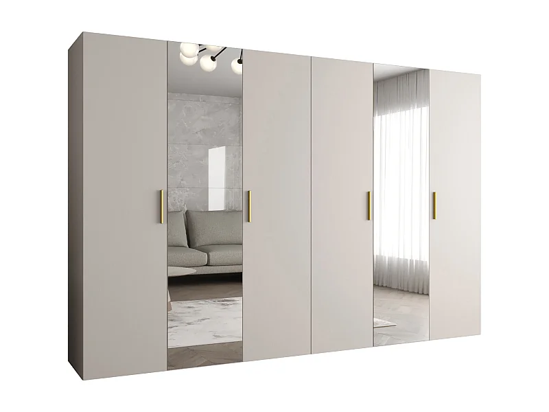 Armoire à portes battantes Bari 2 202/300/52 5 portes (cachemire)